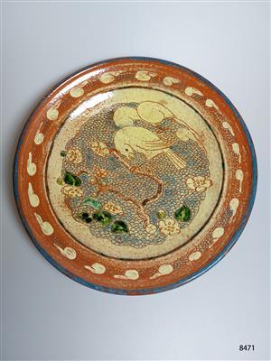 8471.jpg; 8471; Wandbord met decoratie en voorstelling; wandbord