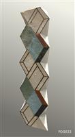 8bd0be84-098b-4671-948e-3ffa6a3b7d44.jpg; PD0033; Geometrische vaas met blokkendecor; vaas