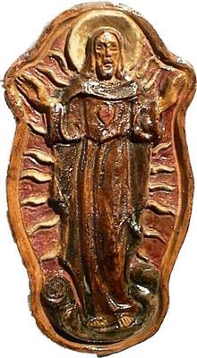 CE0043.jpg; CE0043; Christus op de berg Tabor; wandsculptuur