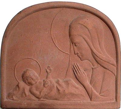 CE0110.jpg; CE0110; H. Maria en kerstkind; plaquettes (platte objecten)