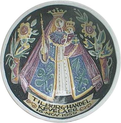 CE0112.jpg; CE0112; O.L. Vrouw van Kevelaer; bord (vaatwerk)