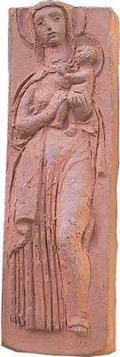 CE0130.jpg; CE0130; H. Maria met kind; reliëftegel