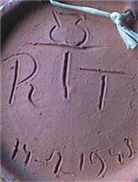 CE0385a1.jpg; CE0385; bord met hert en ree; wandbord