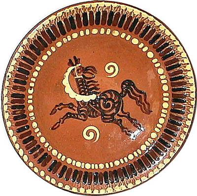 CE0413.jpg; CE0413; bord met diermotief; wandbord