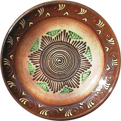 CE0460.jpg; CE0460; bord met geometrische decoraties; wandbord