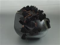 PD0340a.jpg; PD0340; Dekselpot bruin met flosjes; dekselpot