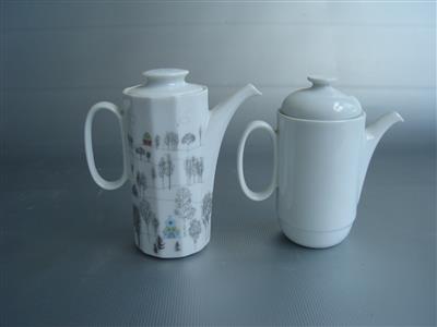 PD1357.jpg; PD1357; Twee koffiepotjes 'Polygon' en 'Duo'; miniatuur