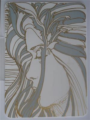 PD1381.jpg; PD1381; Kaart porselein 'Mystère'; ansichtkaart