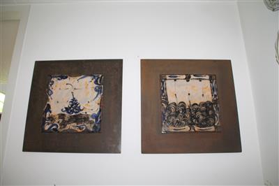 PV0195.jpg; PV0195; Twee Wandplaten; wandsculptuur