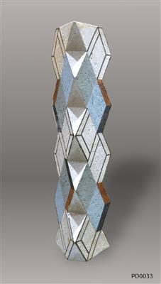 c5be473f-1556-4457-a58c-9dd0e43d1ca7.jpg; PD0033; Geometrische vaas met blokkendecor; vaas