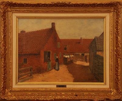 04006b.jpg; 04006; Buurtje te Zandvoort; schilderij
