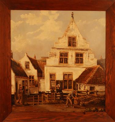 04032b.jpg; 04032; Oude mannen en vrouwen gasthuis; schilderij