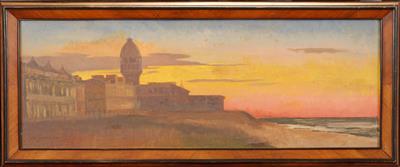 04100b.jpg; 04100; Boulevard met watertoren; schilderij