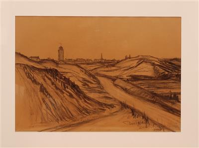 04115b.jpg; 04115; Fietspad naar Zandvoort; duinen