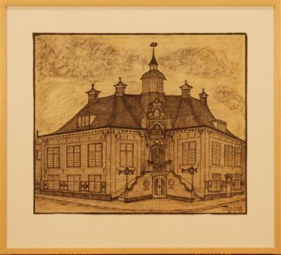 04202b.jpg; 04202; Tekening Gemeentehuis Zandvoort; gebouw