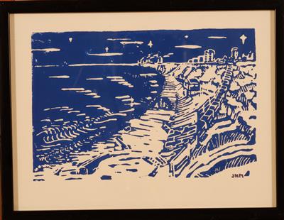 04283b.jpg; 04283; kust bij Zandvoort; lithografie