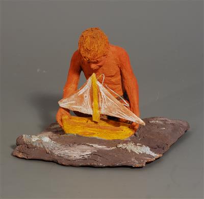 04340b.jpg; 04340; Jongen met zeilboot; beeld