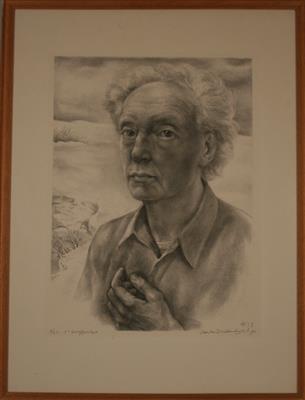 04738b.jpg; 04738; Zelfportret Aart van Dobbenburg; lithografie