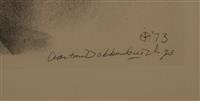 04738c.jpg; 04738; Zelfportret Aart van Dobbenburg; lithografie