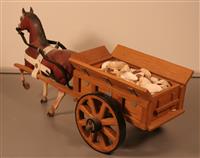 04813d.jpg; 04813; kar met paard schelpenkar; schaalmodel