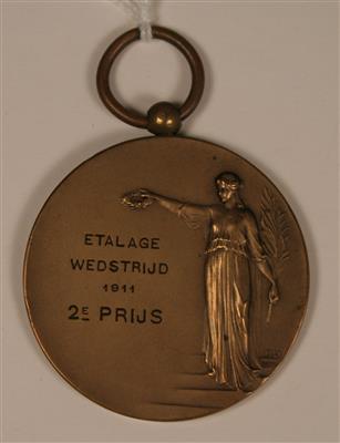 04838b.jpg; 04838; Zandvoortse medaille 2e prijs, etalage-wedstrijd 1911; medaille