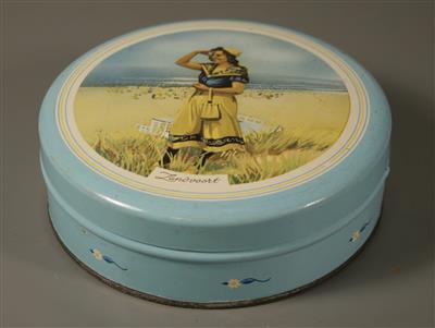 04903b.jpg; 04903; trommel met afbeelding vrouw voor strandtent ; souvenir