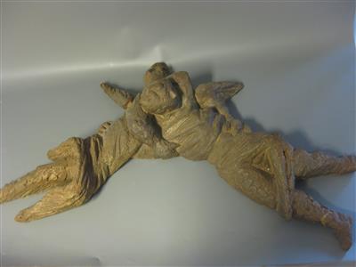 05517.jpg; 05517; beeld / wandplaquette van twee omhelzende engelen; beeld