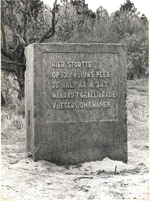 11600.jpg; 11600; Herdenkingsmonument neergestort vliegtuig; monument