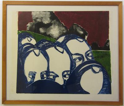 30195.jpg; 30195; Moderne non figuratieve zeefdruk.; zeefdruk