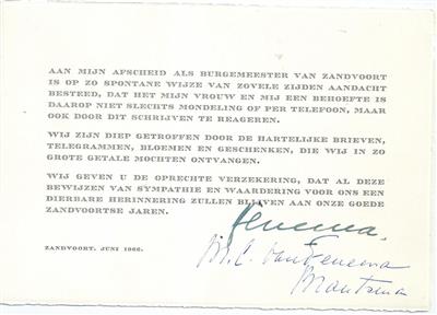 53137.jpg; 53137; Bedankkaart bm Van Fenema; kaart