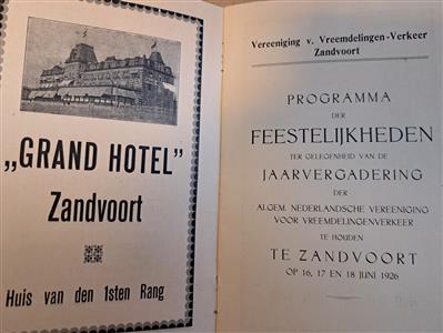 87c5da2f-bff9-4729-ad74-7091ad589d99.jpg; 21676; Programma Jaarvergadering van de ANVVV te Zandvoort-Juni 1926; Programmaboekje