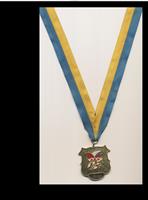 a51924a4-afbf-41c1-8094-13b635511857.jpg; 61502; Erepenning/versierselen van Prins Bobo den urste, van de carnavalsvereniging De Scharrenkoppen; penning