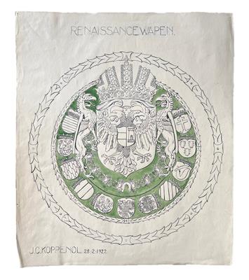 07ea39bf-c3e5-45d6-b1cf-2119c8a7d317.jpg; 25683; Ontwerptekening van een ornament; ontwerptekening