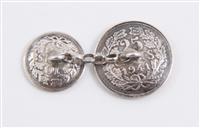 14905.2-01.jpg; 14905; 2 Zilveren muntmanchetknopen; manchetknoop