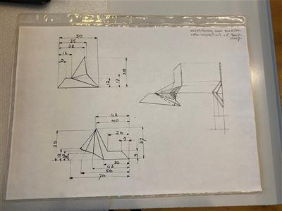 25007.jpg; 25007; Werktekening voor cursisten volksuniversiteit; werktekening