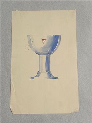 25021.2.jpg; 25021.02; Presentatietekening van een beker met de vlag van Indonesië; presentatietekening