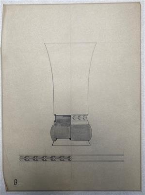 25075.1.jpg; 25075.01; Ontwerptekening van Marinus Kutterink voor een beker B; ontwerptekening