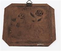 40312.1-02.jpg; 40312; Ciseleerplaatje met bloemen; reliëf